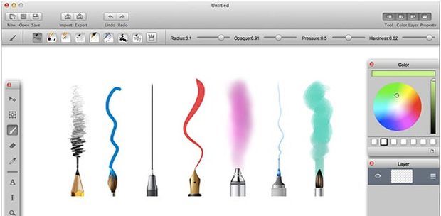 paint and drawing interface for mac